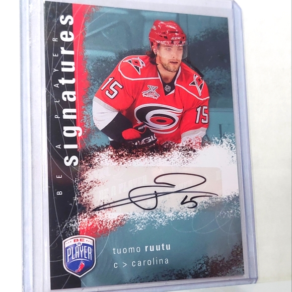Tuomo Ruutu Autograph Upper Deck Be A Player BAP Signatures Hockey Card 2007/08 - Picture 1 of 2